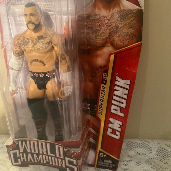 WWE World Champions CM Punk (2013) Mattel Superstar #36 Figure - Picture 3 of 9